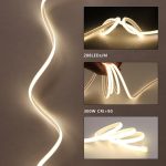 20 м, 200 W, COB LED лента за външна употреба, водоустойчива, 4000K естествено бяла LED лента за външна употреба, CRI 90+, 220V директно свързване за декоративно осветление за стаи и открито - Image 6