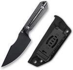 Нож за лов Kizer Harpoon, 9,75 см острие D2 с черна дръжка от микарта, EDC нож за лов с кания, туризъм, къмпинг, нож за оцеляване