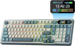 RK ROYAL KLUDGE S98 - Безжична Механична клавиатура с интелигентен дисплей и копче, BT/2.4G/USB-C, 98 клавиша