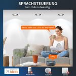 6бр. Модерни SMART LED прожектори за таван, за вграждане, 10W, 1000LM, студено и топло бяло – 2700К – 6000К с приложение работят с Alexa - Image 4