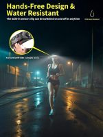 Мощен LED челник, широкоъгълен 230°, 3*бели светлинни ленти, презареждаща батерия, сензор за движение, водоустойчив, за къмпинг, туризъм, работа, на открито и др. - Image 4