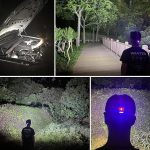 Акумулаторен LED челник, Супер ярък фенер, червена светлина, акумулаторни презареждащи батерии, работа 7-14ч. - Image 4