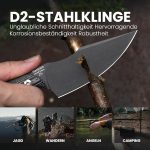 Нож за лов Kizer Harpoon, 9,75 см острие D2 с черна дръжка от микарта, EDC нож за лов с кания, туризъм, къмпинг, нож за оцеляване - Image 6