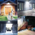 200W LED прожектор със сензор за движение 20000LM водоустойчив с дистанционно управление – студено бяла светлина 6500K - Image 3