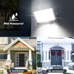 200W LED прожектор със сензор за движение 20000LM водоустойчив с дистанционно управление – студено бяла светлина 6500K - Image 2