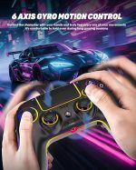 Безжичен професионален контролер за PS5/PC/MAC/Steam Deck, Геймпад със 7 променливи RGB цветове/Джойстик с ефект на Хол и тригер/Турбо/Гироскоп с 6 точки/Програмна лента/Двойна вибрация/Аншлюс за слушалки/1500 mAh Akku - Image 4