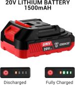 DEKOPRO Акумулаторен Винтоверт 20V въртящ момент 40N.m, съединител 18+1, 2 скорости 0-1350 об/мин, 10 мм бързозатягащ патронник, 1.5Ah литиева батерия и зарядно устройство, пълен комплект свредла за дърво, домашни ремонти „Направи си сам“. - Image 2
