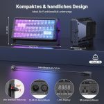 150 W Thunderbolt Strobe Effect Light Scene Backlight 270 RGB + 180 бели светодиода, за партита, клубове, барове и др. - Image 3