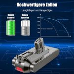 3500mAh Батерия за Dyson V12 , съвместима с прахосмукачка V12Detect Slim/Detect Slim Absolute Fluffy SV20 SV26 SV30 SV34 SV46 (не е за V11 SV12) - Image 3