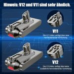 3500mAh Батерия за Dyson V12 , съвместима с прахосмукачка V12Detect Slim/Detect Slim Absolute Fluffy SV20 SV26 SV30 SV34 SV46 (не е за V11 SV12) - Image 2