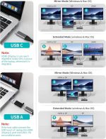 Докинг станция Minisopuru Displaylink за три монитора за MacBook M1/M2/Windows, 13 в 1 Displaylink USB C с 2 HDMI порта и 2 DisplayPort порта, USB C PD 100W, USB-C данни, Ethernet, аудио, 4 порта - Image 2