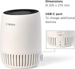 Bosch Air 1000, Пречиствател на въздух, За помещения до 23 м² | С 3-в-1 въздушен филтър, интелигентен сензор, автоматичен режим, тих режим (< 25 dB(A)), CADR: 100 м³/ч - Image 2