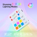 MAONO G1 Neo Геймърски аудио миксер Аудио интерфейс с XLR вход и 48V | RGB, Bluetooth, 4 персонализирани саундпада, стрийминг на живо, подкастинг, гласови ефекти, PS5, TikTok на живо, стрийминг на PC, геймъри, бял - Image 4