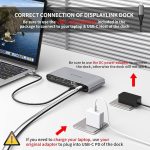 Докинг станция Minisopuru Displaylink за три монитора за MacBook M1/M2/Windows, 13 в 1 Displaylink USB C с 2 HDMI порта и 2 DisplayPort порта, USB C PD 100W, USB-C данни, Ethernet, аудио, 4 порта - Image 3