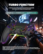Безжичен професионален контролер за PS5/PC/MAC/Steam Deck, Геймпад със 7 променливи RGB цветове/Джойстик с ефект на Хол и тригер/Турбо/Гироскоп с 6 точки/Програмна лента/Двойна вибрация/Аншлюс за слушалки/1500 mAh Akku - Image 5