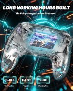 Безжичен професионален контролер за PS5/PC/MAC/Steam Deck, Геймпад със 7 променливи RGB цветове/Джойстик с ефект на Хол и тригер/Турбо/Гироскоп с 6 точки/Програмна лента/Двойна вибрация/Аншлюс за слушалки/1500 mAh Akku - Image 3