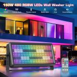 150 W Thunderbolt Strobe Effect Light Scene Backlight 270 RGB + 180 бели светодиода, за партита, клубове, барове и др. - Image 6