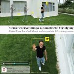 2бр ctronics 2.5K 4MP Външна WiFi камера за видеонаблюдение, 2560 x 1440P PTZ WiFi IP камера за външна употреба с автоматично проследяване, разпознаване на хора, 30 м нощно виждане в цвят, двупосочно аудио, IP66, - Image 5