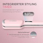 TYMO Маша за коса, Големи къдрици, Подходяща за начинаещи, Моментални вълни, 25 мм йонна керамична маша за дълга и къса коса с 4 температурни режима LED дисплей, Против изгаряне - Image 3