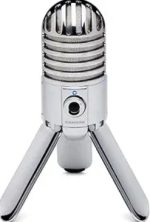 Samson Meteor Mic USB кондензаторен микрофон за подкасти, запис на подкасти, настолен микрофон