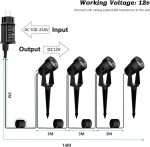 LED градински прожектори Bomcosy 14M, 4 броя, IP65, 3000K - Image 6