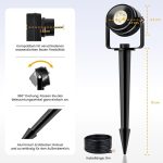 LED Градинско осветление, 17м, 24V, димируема светлина с дистанционно управление, таймер, 3 режима на осветление, водоустойчив градински прожектор IP67 - Image 3