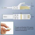 Ethernet кабел Cat7 Високоскоростен гигабитов RJ45 пач кабел, интернет плоска лента, съвместим с рутер, модем, компютър, лаптоп - Image 4