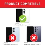 Samsung S26, калъф с кожа и плат, тип портфейл с държачи за кредитни карти, поставка, магнитна каишка за закопчаване - Image 2