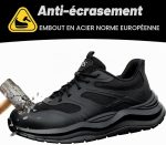 EU 40 – УНИСЕКС Работни обувки за мъже и жени със стоманено бомбе, леки, неплъзгащи се, дишащи, водоустойчиви - Image 5
