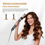 мултистайлър 5 в 1 Комплект за стилизиране на коса 1300W, 110 000 об/мин, със сешоар, кръгла четка, четка с горещ въздух, автоматична маша 32 мм, преса за изправяне и сушене - Image 6