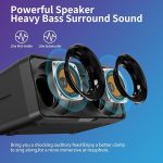 Караоке Bluetooth колона с 2 безжични микрофона,Уникален звук с лед парти светлини за домашно парти 2 х 10W първокласни широколентови високоговорителя, - Image 5