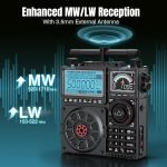 Kъсовълново радио RF919 SSB FM AM SW VHF UHF AIR CB и SSB пълен диапазон, Антенен тунер, 3 външни антенни порта, акумулаторна батерия 5000mAh, AIR/CB/UHF - Image 6