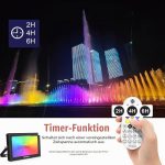 60W RGB прожектор Meikee с дистанционно управление, 10 цвята, таймер, 6 нива на яркост, 30 режима с дистанционно управление. - Image 3