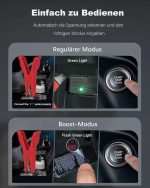 Jump Starter, Стартерна батерия за автомобили, 4000А, до 9л. бензин / 8.5л дизел, стартерна батерия за кола с лед фенерче USB бързо зареждане - Image 2