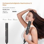 мултистайлър 5 в 1 Комплект за стилизиране на коса 1300W, 110 000 об/мин, със сешоар, кръгла четка, четка с горещ въздух, автоматична маша 32 мм, преса за изправяне и сушене - Image 4