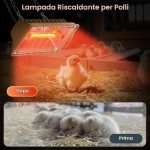 Нагревателна лампа за отопление на животни, Инфрачервена, мощна рефлекторна лампа за Пилета, зайци, кучета, влечуги и др - Image 4