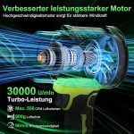 Супер мощна безжична духалка за листа и сняг, с 2х4000mAh батерии и зарядно устройство, лека, 3 степенно регулиране, двойна дюза за градина и двор - Image 5