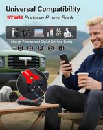 Jump Starter, Стартерна батерия за автомобили, 4000А, до 9л. бензин / 8.5л дизел, стартерна батерия за кола с лед фенерче USB бързо зареждане - Image 4