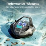 AIPER Pool Robot, Безжична прахосмукачка за басейн, Батерийна, Прахосмукачка за Под с 90 минути работа, Автоматично Паркиране, Двойни Задвижващи Мотори и LED Индикатори, Идеална за Басейни с Плоско Дъно до 80 м² - Image 7